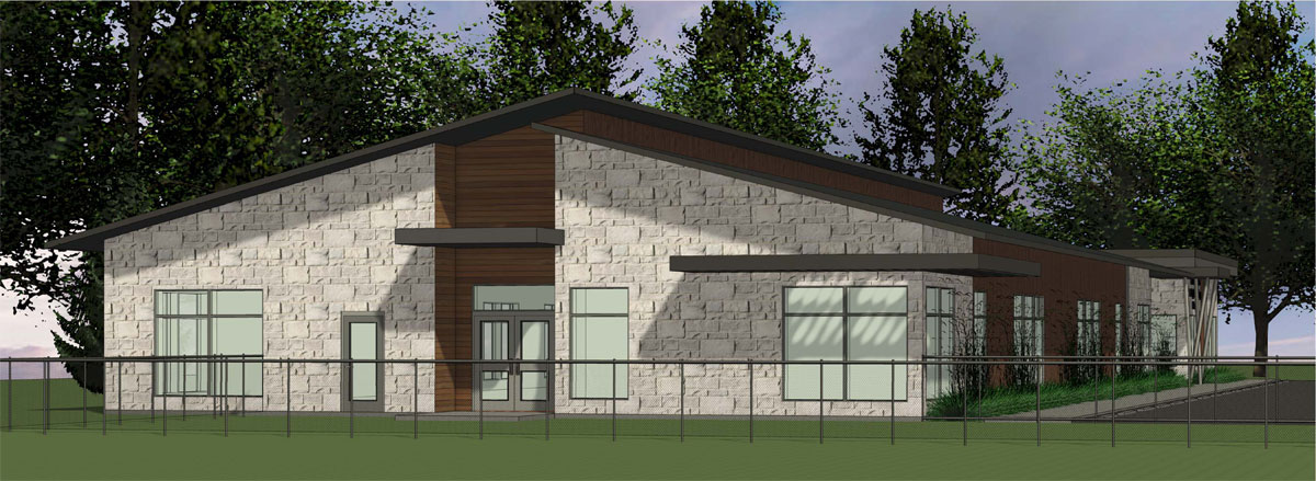 Exterior rendering of the Mount Zion Early Learning Centre Exterior rendering of the Mount Zion Early Learning Centre